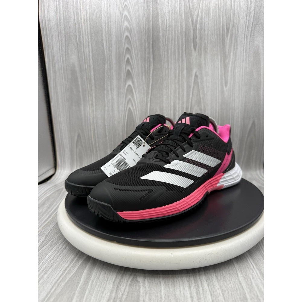 Adidas Defiant Speed 2 Mens Size 8.5 Black Pink Tennis Shoes Pickleball JH5139